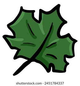 Maple Leaf Hand Drawn Doodle Icon