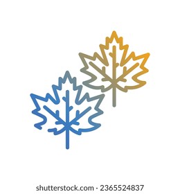 Maple Leaf Icon autumn vector stock illustration.