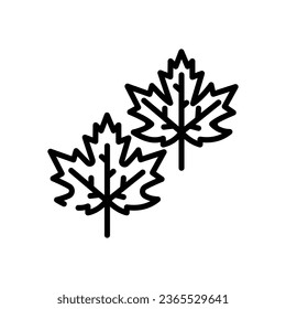 Maple Leaf Icon autumn vector stock illustration.