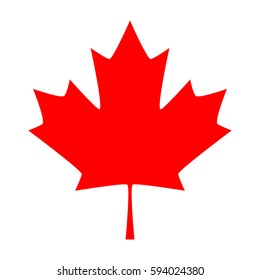 Maple leaf icon. Canada symbol maple leaf isolated on a white background. Vector illustration