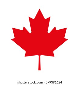 Maple leaf icon. Canadian symbol. Vector illustration.