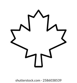 Maple leaf icon color editable on white background
