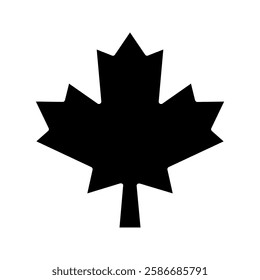 Maple leaf icon color editable on white background
