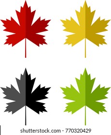 Maple Leaf Icon Design Vector Art Illustration