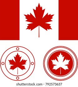 Maple Leaf Icon Design Vector Art Illustration