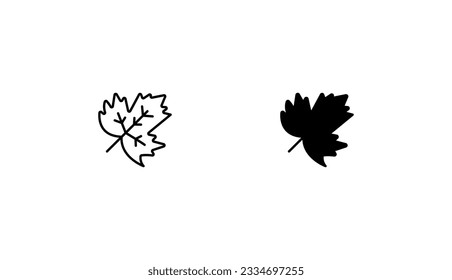 Ahornleaf-Icon-Design, weißer Hintergrund, Vektorgrafik