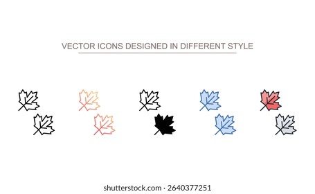 Maple Leaf icon design with white background stock illustration