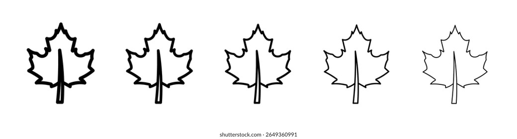 maple leaf icon Flat design on isolated background