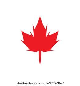 Maple leaf icon. Flat illustration of maple leaf vector icon for web design