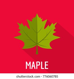 Maple leaf icon. Flat illustration of maple leaf vector icon for web