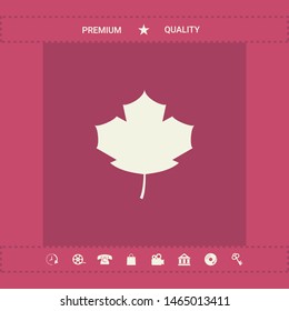 Maple leaf icon. Graphic elements for your design