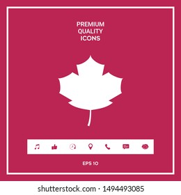 Maple leaf icon. Graphic elements for your design