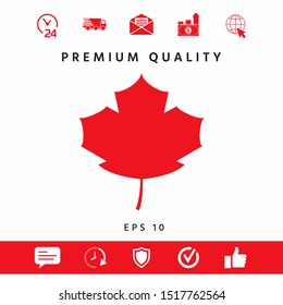 Maple leaf icon. Graphic elements for your design