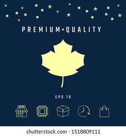 Maple leaf icon. Graphic elements for your design