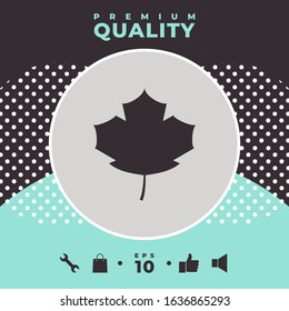 Maple leaf icon. Graphic elements for your design