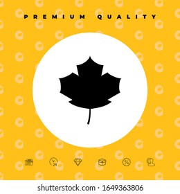 Maple leaf icon. Graphic elements for your design