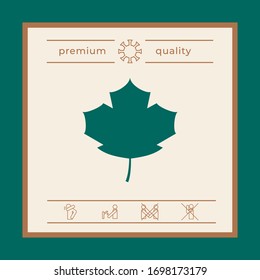 Maple leaf icon. Graphic elements for your design