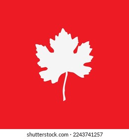 Maple leaf icon, graphic resource template, vector illustration.