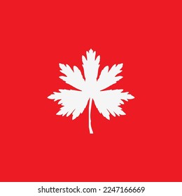 Maple leaf icon, graphic resource template, vector illustration.