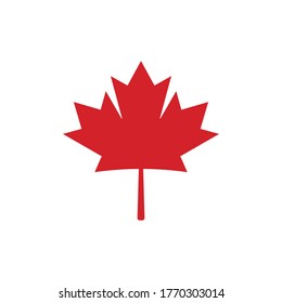 Maple leaf icon isolated on white background. Vector illustration. Eps 10.