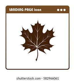 Maple leaf, icon for the landing page