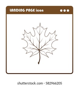 Maple leaf , icon for the landing page