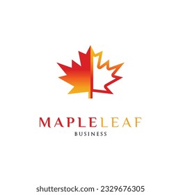 Maple Leaf Icon Logo Design Template