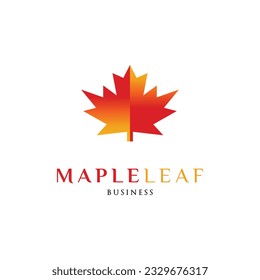 Maple Leaf Icon Logo Design Template