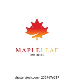 Maple Leaf Icon Logo Design Template