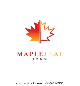 Maple Leaf Icon Logo Design Template