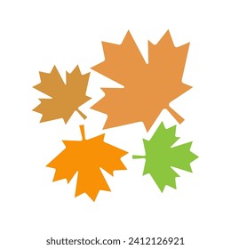 Maple leaf icon logo design illustration