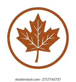 maple leaf icon logo seal vector on white background
Vector stamp icon