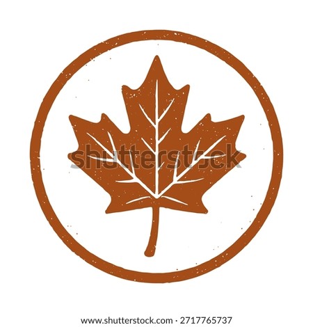 maple leaf icon logo seal vector on white background
Vector stamp icon