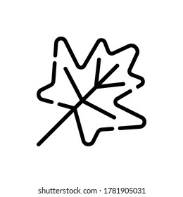 Maple Leaf Icon Logo Vector Isolated. Autumn Icon Set. Editable Stroke and Pixel Perfect.