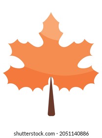 icono de hoja de arce sobre fondo blanco