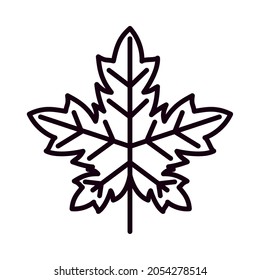icono de hoja de arce sobre fondo blanco