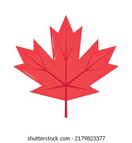 icono de hoja de arce sobre fondo blanco