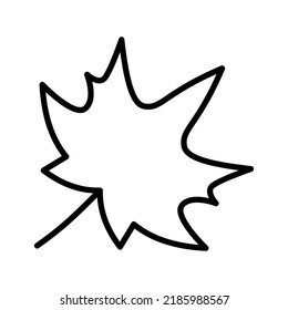 Maple leaf icon. Pictogram isolated on a white background. Vector illustration.