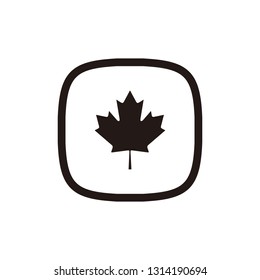 Maple leaf icon sign symbol