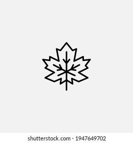 Maple leaf icon sign vector,Symbol, logo illustration for web and mobile