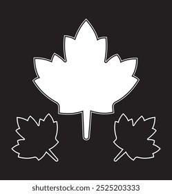 maple leaf icon symbol sign vector design eps 10