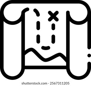 maple leaf icon. Thin Linear Style Design Isolated On White Background