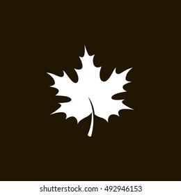 Maple leaf icon vector, clip art. Also useful as logo, web element, symbol, graphic image, silhouette and illustration.