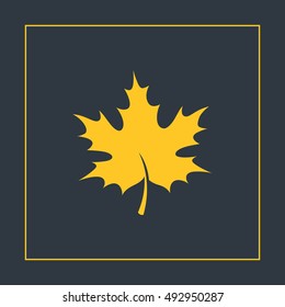 Maple leaf icon vector, clip art. Also useful as logo, web element, symbol, graphic image, silhouette and illustration.
