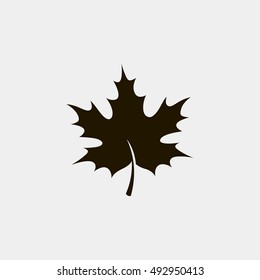 Maple leaf icon vector, clip art. Also useful as logo, web element, symbol, graphic image, silhouette and illustration.