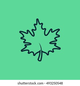 Maple leaf icon vector, clip art. Also useful as logo, web element, symbol, graphic image, silhouette and illustration.