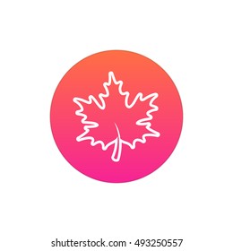Maple leaf icon vector, clip art. Also useful as logo, circle app icon, web element, symbol, graphic image, silhouette and illustration.