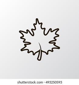 Maple leaf icon vector, clip art. Also useful as logo, web element, symbol, graphic image, silhouette and illustration.