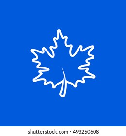 Maple leaf icon vector, clip art. Also useful as logo, web element, symbol, graphic image, silhouette and illustration.