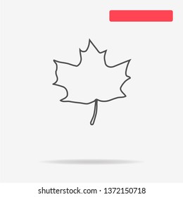 Maple leaf icon. Vector concept illustration for design.